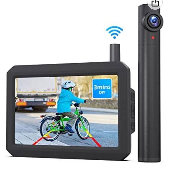 Autovox solar wireless auto rear backup camera w/5”lcd monitor/screen - Picture 2 of 14